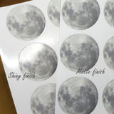 Moon stickers, Japanese stationery, Full moon decor, Japanese rubber stamps