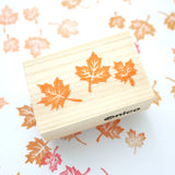 Maple leaf stamp, Autumn leaf rubber stamp, Autumn decoration stamp, Hobonichi stamp, Japanese rubber stamps