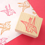 Origami crane, Wedding decoration, Japanese rubber stamp, Wedding stamp