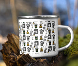 Kawaii camping mug, Coffee tools mug, Gift for coffee lover
