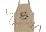 Personalized apron, Hibiscus wreath