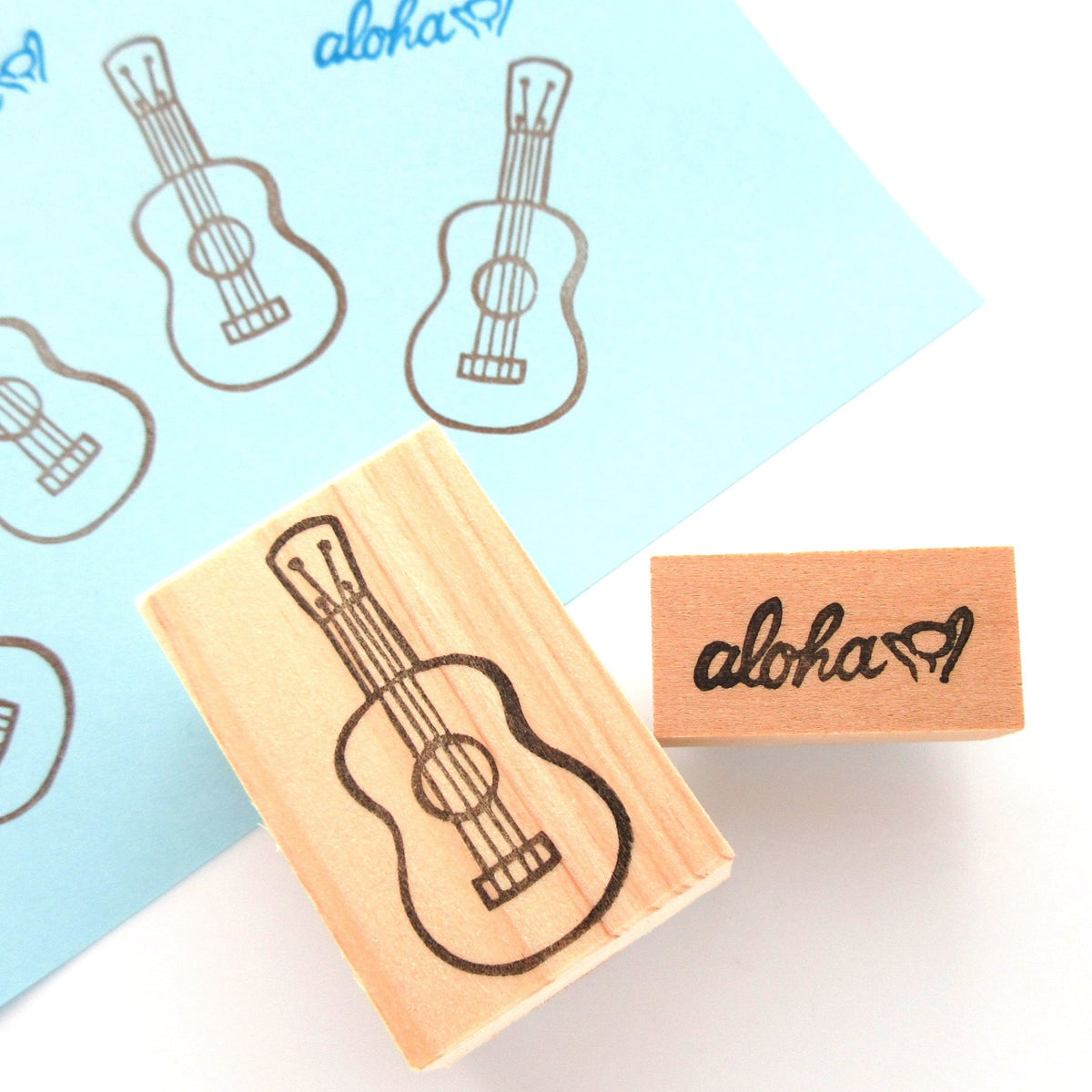 Ukulele rubber stamp, Summer decoration stamp, Hawaii rubber stamp, Ja