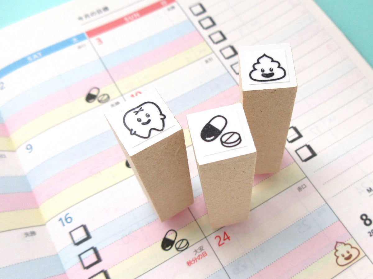 Cat hobonichi mini stamps, Japanese rubber stamps, Hobonichi