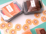 Sunflower invitation stamp, Summer card decoration, Wedding stamp