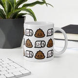 Poop mug, Toilet paper mug, Joke mug, Cute design mug, Kawaii mug
