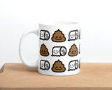 Poop mug, Toilet paper mug, Joke mug, Cute design mug, Kawaii mug