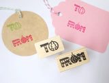 To From tag stamp, Christmas gift tags, Japanese rubber stamps, Cute rubber stamps, Christmas balls