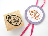 Sleeping baby stamp, Baby shower invitation, Kawaii rubber stamps, New born baby decoration