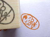 Sleeping baby stamp, Baby shower invitation, Kawaii rubber stamps, New born baby decoration