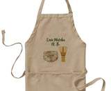 Green tea apron, Matcha apron, Matcha lover
