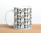 Coffee tool mug, Kawaii coffee mug, Gift for coffee lover, Kawaii logo coffee, Cafe tools mug