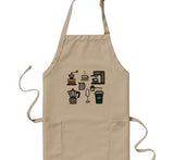 Kawaii cafe apron, Coffee tools, Cooking apron, Cafe owner gift idea