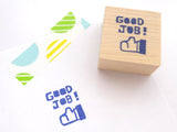 Good Job rubber stamp, Japanese rubber stamps, Good button rubber stamp, Unique rubber stamp