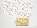 Hippopotamus rubber stamp