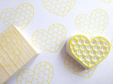 Honeycomb rubber stamp, Bee rubber stamps, Baby shower invitation, Heart honeycomb, Handmade rubber stamp