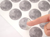 Moon stickers, Japanese stationery, Full moon decor, Japanese rubber stamps
