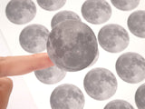 Moon stickers, Japanese stationery, Full moon decor, Japanese rubber stamps