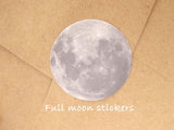 Moon stickers, Japanese stationery, Full moon decor, Japanese rubber stamps