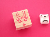 Kabuki mask rubber stamp, Japanese traditional culture, Japanese rubber stamps