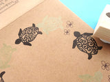 Sea Turtle rubber stamp, Beach decor stamp, Summer rubber stamp, Animal invitation, Japanese rubber stamps
