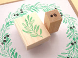 Olive wreath handmade card stamps, Wedding stamp, Wedding decoration