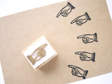 Point finger antique stamp, Wedding rubber stamp, Invitation decoration stamp, Unique retro rubber stamp, Japanese rubber stamps