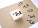Point finger antique stamp, Wedding rubber stamp, Invitation decoration stamp, Unique retro rubber stamp, Japanese rubber stamps