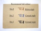 Point finger antique stamp, Wedding rubber stamp, Invitation decoration stamp, Unique retro rubber stamp, Japanese rubber stamps