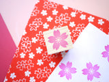 Cherry blossom stamp, Wedding tree decoration stamp, Flower rubber stamp, Sakura stamp