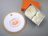 Smiley pumpkin rubber stamp, Halloween decoration, Hobonichi rubber stamps, Japanese rubber stamps