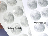 Moon stickers, Japanese stationery, Full moon decor, Japanese rubber stamps
