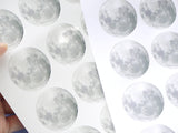 Moon stickers, Japanese stationery, Full moon decor, Japanese rubber stamps