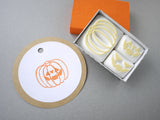 Smiley pumpkin rubber stamp, Halloween decoration, Hobonichi rubber stamps, Japanese rubber stamps