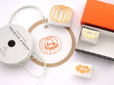 Smiley pumpkin rubber stamp, Halloween decoration, Hobonichi rubber stamps, Japanese rubber stamps