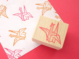 Origami crane, Wedding decoration, Japanese rubber stamp, Wedding stamp