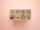 Hobonichi mini weather stamps