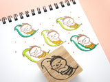 Bee stamp for your baby shower invitations, Bee rubber stamp, Cute rubber stamp, Japanese rubber stamp