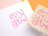 Elephant rubber stamp, Baby shower stamp, Japanese rubber stamps, Animal decoration stamp, Parent and child