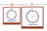 Clock rubber stamp, Time schedule hobonichi stamps, Bullet journal rubber stamp, Japanese rubber stamps