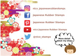 Elephant rubber stamp, Baby shower stamp, Japanese rubber stamps, Animal decoration stamp, Parent and child