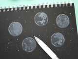 Full moon stamp, Moon decoration, Halloween rubber stamp, Unique rubber stamp, Japanese rubber stamps
