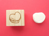 Love heart macaron stamp, Wedding stamp, Personalized wedding stamp, Japanese rubber stamps