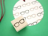 Fashion glasses rubber stamp, Unique rubber stamp, Japanese rubber stamp, Hobonichi rubber stamps