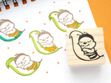 Bee stamp for your baby shower invitations, Bee rubber stamp, Cute rubber stamp, Japanese rubber stamp