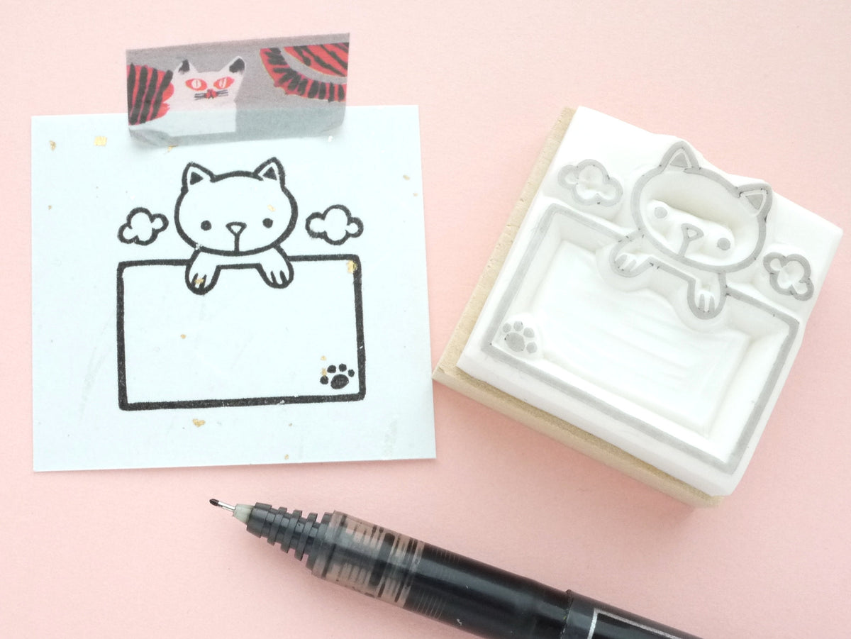 Cat hobonichi mini stamps, Japanese rubber stamps, Hobonichi