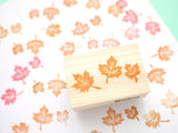 Maple leaf stamp, Autumn leaf rubber stamp, Autumn decoration stamp, Hobonichi stamp, Japanese rubber stamps