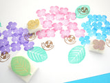 Hydrangea rubber stamp, Rainy season decoration, Snail rubber stamp, Japanese rubber stamps