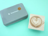 Coffee wedding latte art stamp, Japanese rubber stamp, Coffee rubber stamp
