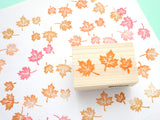 Maple leaf stamp, Autumn leaf rubber stamp, Autumn decoration stamp, Hobonichi stamp, Japanese rubber stamps