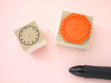 Clock rubber stamp, Time schedule hobonichi stamps, Bullet journal rubber stamp, Japanese rubber stamps